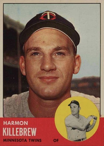 1963 Topps #500 Harmon Killebrew Baseball Card 1963 Topps #500 Harmon Killebrew Baseball Card