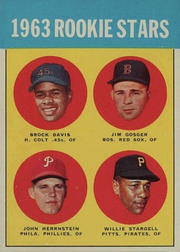 1963 Topps #553 Willie Stargell Rookie Card