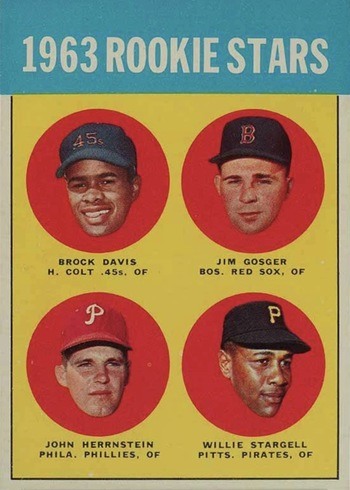 1963 Topps #553 Willie Stargell Rookie Card 1963 Topps #553 Willie Stargell Rookie Card