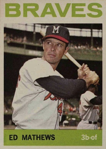 1964 Topps #35 Ed Mathews Baseball Card 1964 Topps #35 Ed Mathews Baseball Card