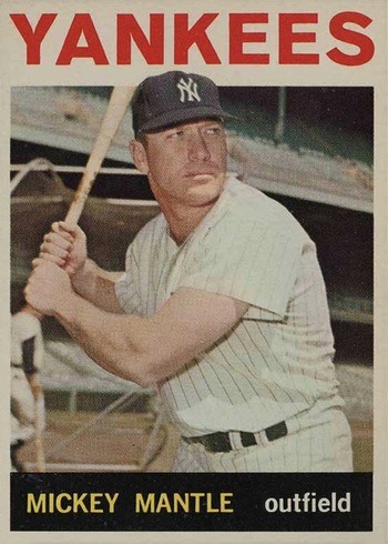 1964 Topps #50 Mickey Mantle Baseball Card 1964 Topps #50 Mickey Mantle Baseball Card