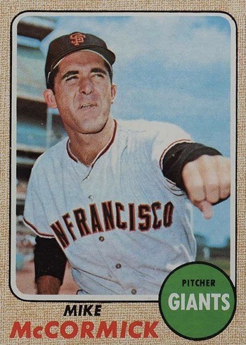 1968 Topps #400 (White Team Letters Variation) Mike McCormick Baseball Card