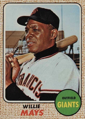1968 Topps #50 Willie Mays Baseball Card 1968 Topps #50 Willie Mays Baseball Card