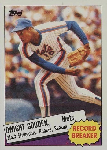 1985 Topps #3 Dwight Gooden Record Breaker Baseball Card