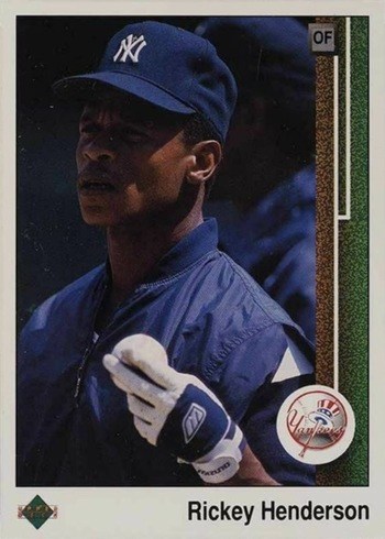 1989 Upper Deck #210 Rickey Henderson Baseball Card 1989 Upper Deck #210 Rickey Henderson Baseball Card