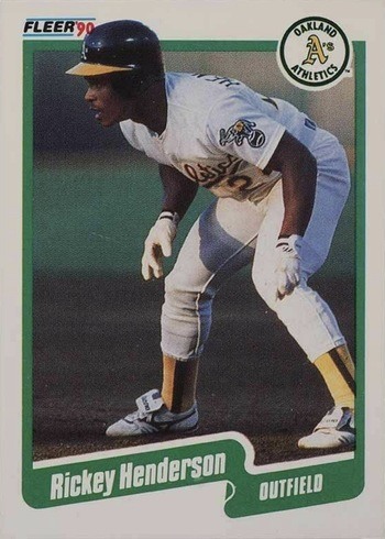1990 Fleer #10 Rickey Henderson Baseball Card