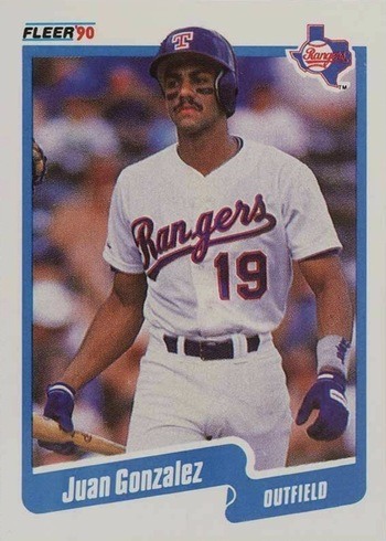 1990 Fleer #297 Juan Gonzalez Rookie Card