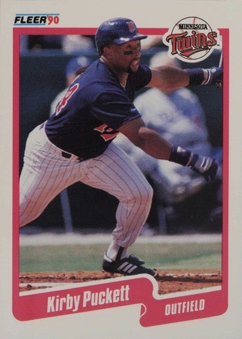 1990 Fleer #383 Kirby Puckett Baseball Card 1990 Fleer #383 Kirby Puckett Baseball Card