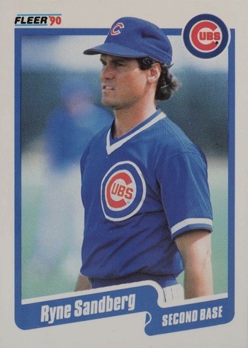1990 Fleer #40 Ryne Sandberg Baseball Card 1990 Fleer #40 Ryne Sandberg Baseball Card