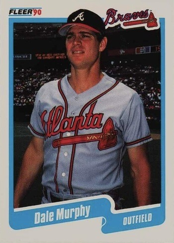 1990 Fleer #591 Dale Murphy Baseball Card