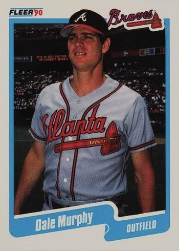 1990 Fleer #591 Dale Murphy Baseball Card 1990 Fleer #591 Dale Murphy Baseball Card