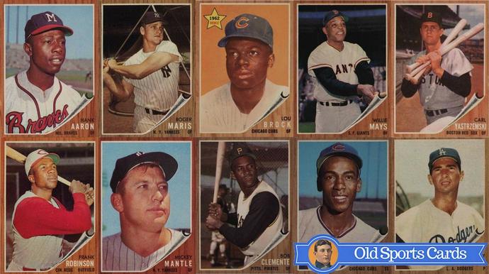 Most Valuable 1962 Topps Baseball Cards