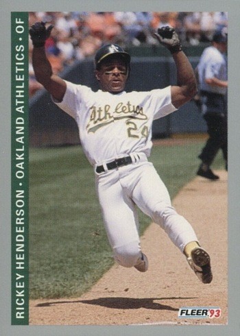 1993 Fleer #294 Rickey Henderson Baseball Card 1993 Fleer #294 Rickey Henderson Baseball Card