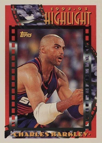 1993 Topps #1 MVP Highlights Charles Barkley Basketball Card 1993 Topps #1 MVP Highlights Charles Barkley Basketball Card