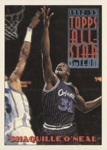 1993 Topps #134 Shaquille O'Neal All-Star Basketball Card 1993 Topps #134 Shaquille O'Neal All-Star Basketball Card