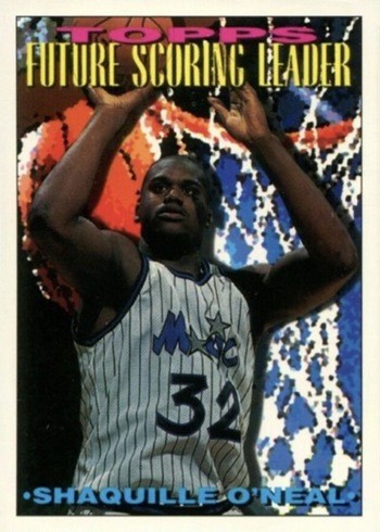 1993 Topps #386 Shaquille O'Neal Future Scoring Leader Basketball Card