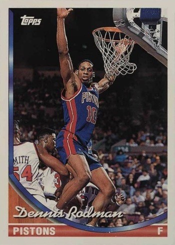 1993 Topps #77 Dennis Rodman Basketball Card 1993 Topps #77 Dennis Rodman Basketball Card