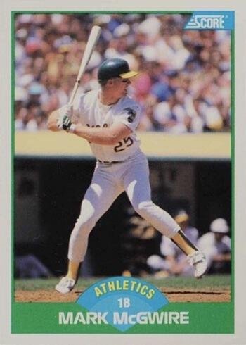 1989 Score #3 Mark McGwire Baseball Card