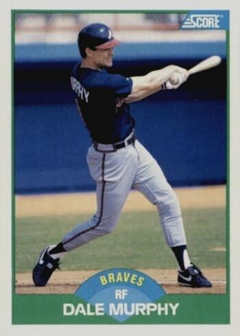 1989 Score #30 Dale Murphy Baseball Card