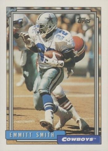 1992 Topps #180 Emmitt Smith Football Card 1992 Topps #180 Emmitt Smith Football Card