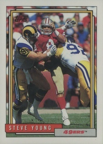 1992 Topps #191 Steve Young Football Card 1992 Topps #191 Steve Young Football Card