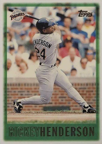 1997 Topps #96 Rickey Henderson Baseball Card 1997 Topps #96 Rickey Henderson Baseball Card