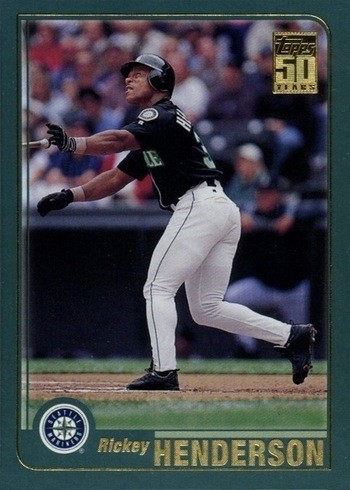 2001 Topps #105 Rickey Henderson Baseball Card 2001 Topps #105 Rickey Henderson Baseball Card