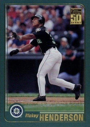 2001 Topps #105 Rickey Henderson Baseball Card