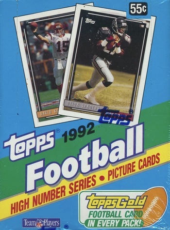 Unopened Box of 1992 Topps Football Cards Unopened Box of 1992 Topps Football Cards