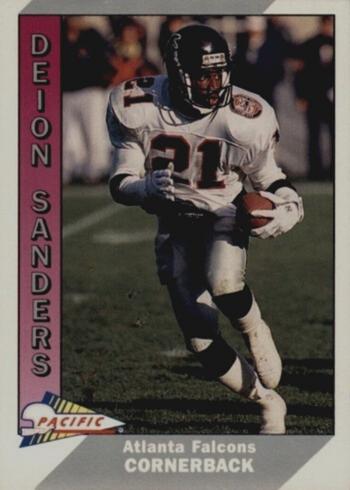 1991 Pacific #1 Deion Sanders Football Card 1991 Pacific #1 Deion Sanders Football Card