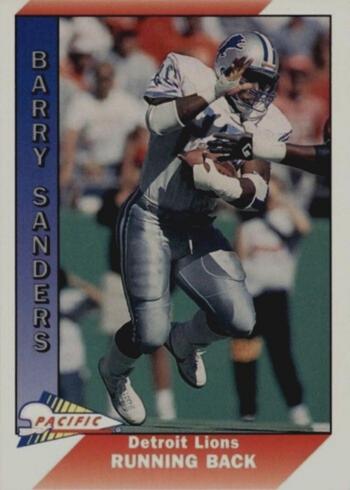 1991 Pacific #144 Barry Sanders Football Card 1991 Pacific #144 Barry Sanders Football Card