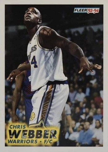1993 Fleer #292 Chris Webber Rookie Card