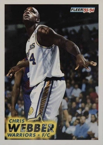 1993 Fleer #292 Chris Webber Rookie Card 1993 Fleer #292 Chris Webber Rookie Card