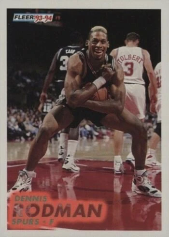 1993 Fleer #378 Dennis Rodman Basketball Card 1993 Fleer #378 Dennis Rodman Basketball Card