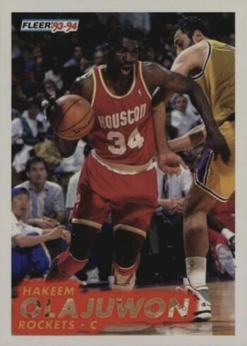 1993 Fleer #79 Hakeem Olajuwon Basketball Card