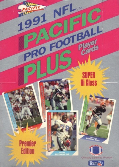 Unopened Box of 1991 Pacific Football Cards Unopened Box of 1991 Pacific Football Cards
