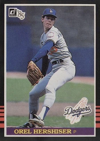 1985 Donruss #581 Orel Hershiser Rookie Card