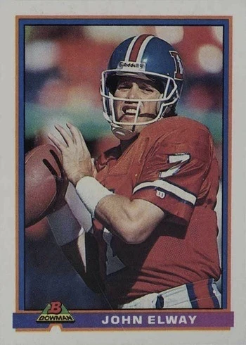 1991 Bowman #127 John Elway Football Card 1991 Bowman #127 John Elway Football Card