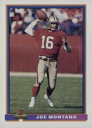 1991 Bowman #479 Joe Montana Football Card 1991 Bowman #479 Joe Montana Football Card