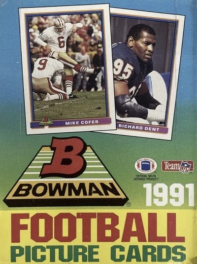 Unopened Box of 1991 Bowman Football Cards