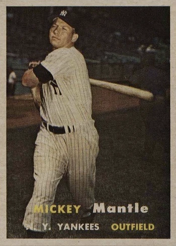 1957 Topps #95 Mickey Mantle Baseball Card