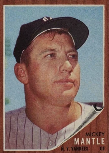 1962 Topps #200 Mickey Mantle Baseball Card 1962 Topps #200 Mickey Mantle Baseball Card