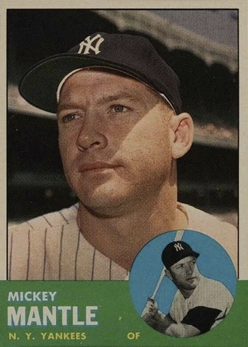 1963 Topps #200 Mickey Mantle Baseball Card 1963 Topps #200 Mickey Mantle Baseball Card