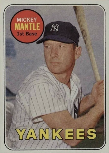 1969 Topps #500 Yellow Letter Variation Mickey Mantle Baseball Card