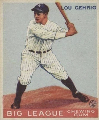 1933 Goudey #160 Lou Gehrig Baseball Card