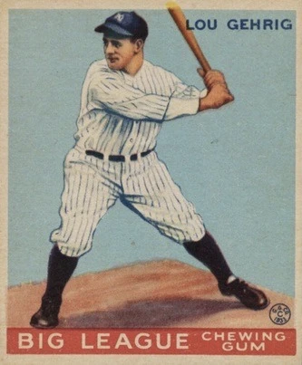 1933 Goudey #92 Lou Gehrig Baseball Card