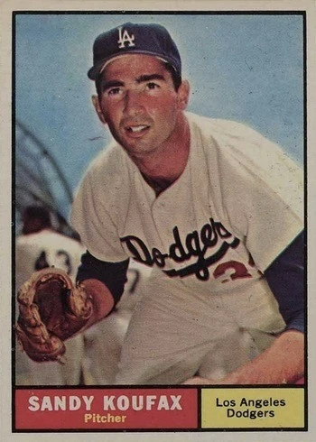1961 Topps #344 Sandy Koufax Baseball Card 1961 Topps #344 Sandy Koufax Baseball Card