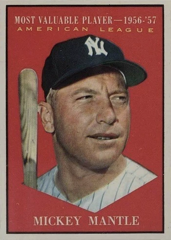1961 Topps #475 Mickey Mantle MVP Baseball Card