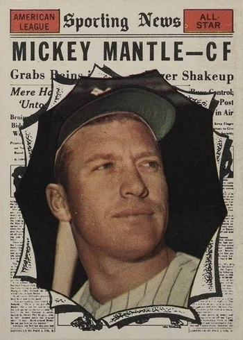 1961 Topps #578 Mickey Mantle All-Star Baseball Card