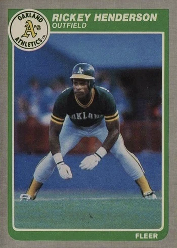 1985 Fleer #425 Rickey Henderson Baseball Card